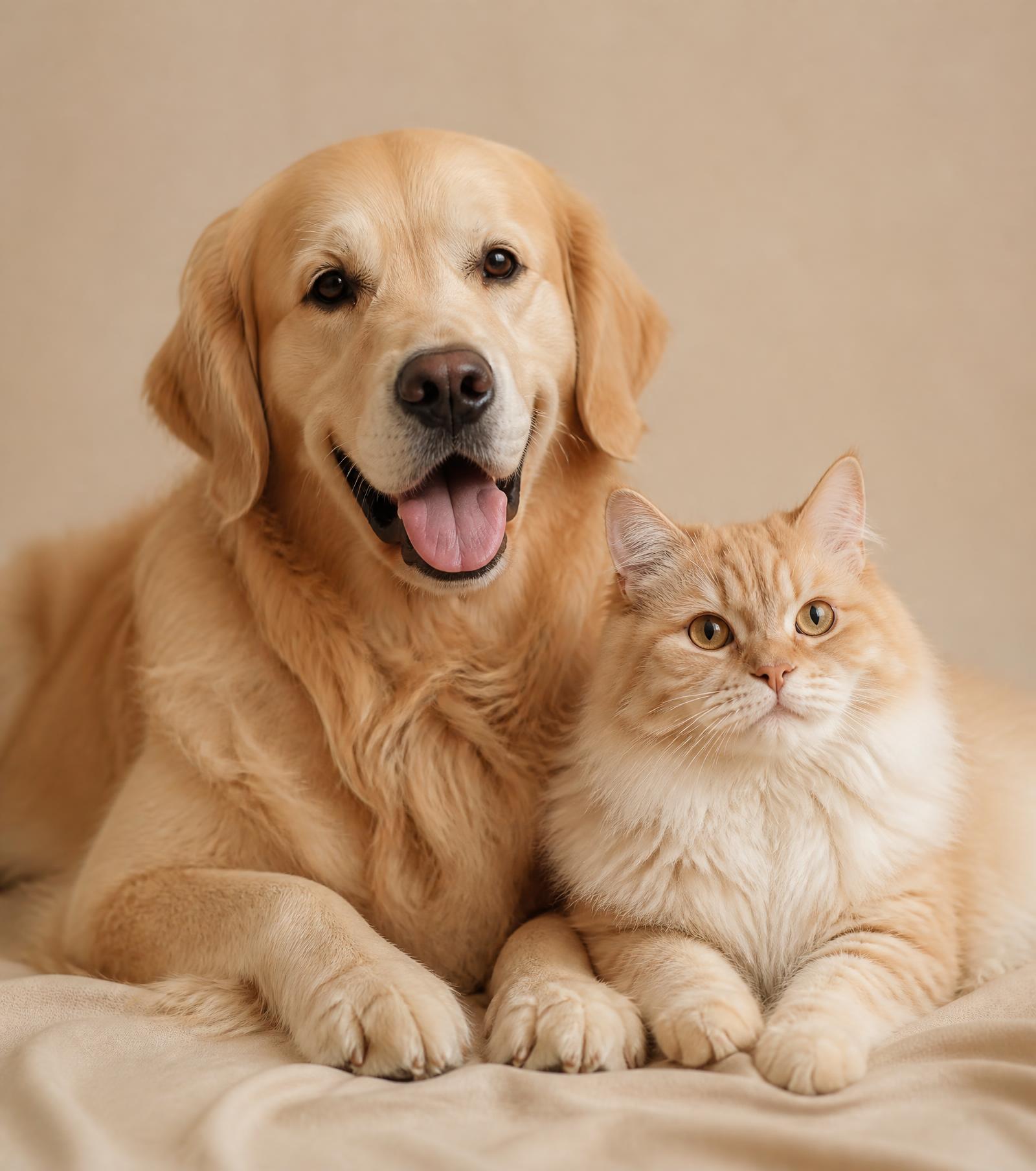 Glücklicher Hund und Katze — Tieravo